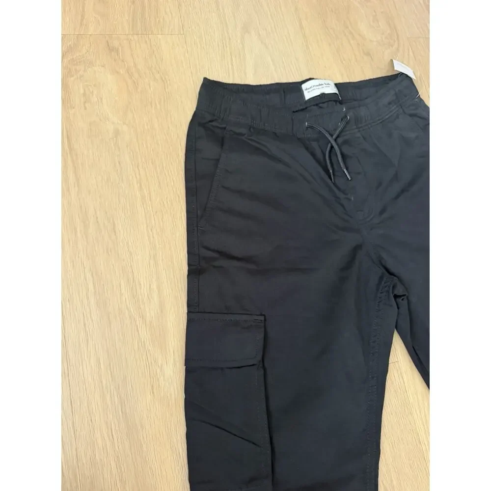 Abercrombie & Fitch Boys Pull On Black Cargo Pants Size 11/12